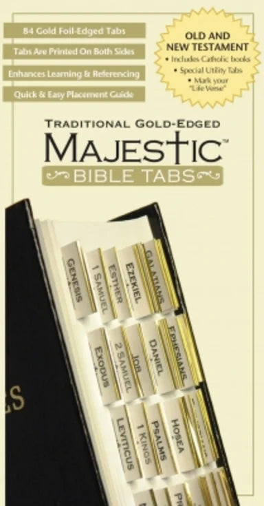 Majestic Catholic Bible Indexing Tabs (Traditional Gold-Edged )