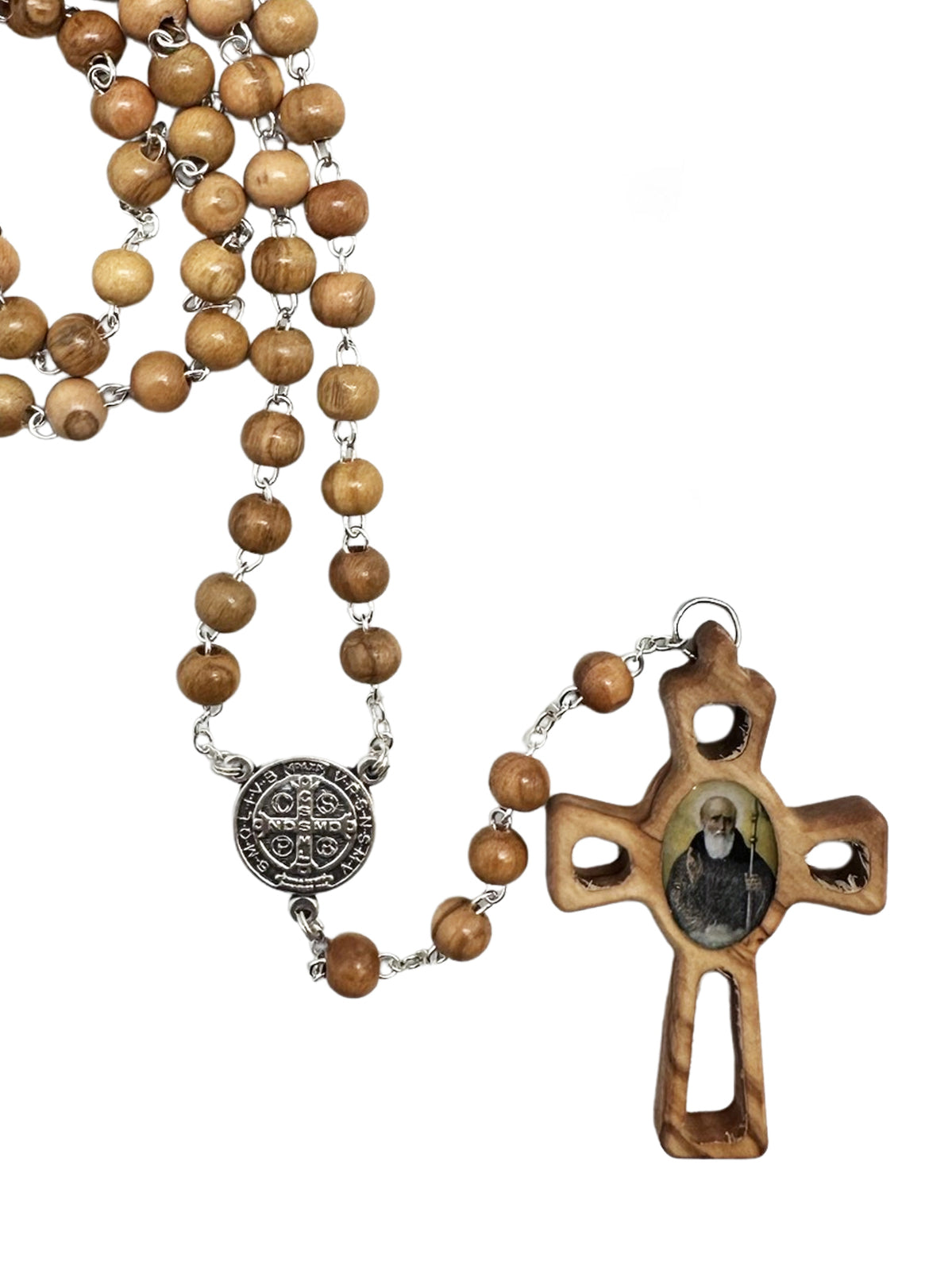 St Benedict Olive Wood Rosary