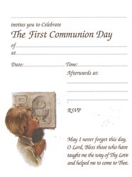 First Com Invitations - boy