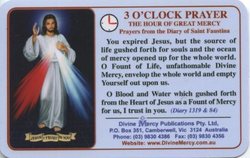 3 o'clock Prayer Card
