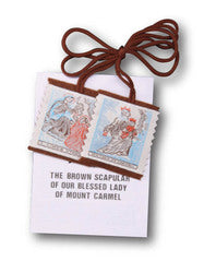 Brown Scapular & Leaflet - Large