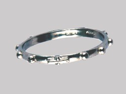 Sterling Silver Rosary Ring 19mm