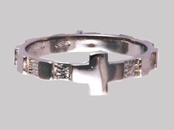 Sterling Silver Rosary Ring 21mm