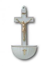 Plastic Holy Water Font - Crucifix 13.5 x 6.5cm