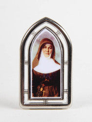 Saint Mary MacKillop Silver Metal Standing Arch Plaque - 4.5 x 2.5cm