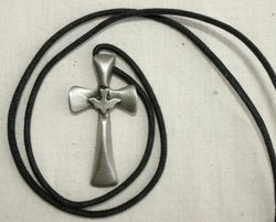Pewter Cross with Dove