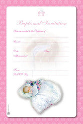 Baptism Invitations for a girl (20sheets and 20 envelopes)
