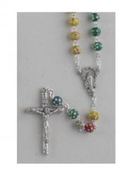 Multicoloured Dotted Bead Wooden Rosary