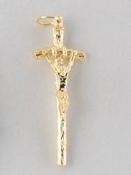 John Paul II Papal Crucifix Gilt 4.8 cm