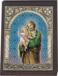 St Joseph Desk Plaque - 6.5 x 5cm