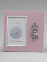 Confirmation Pink Photo Frame - Dove Motif