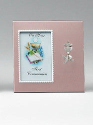 First Communion Pink Photo Frame - Chalice Motif