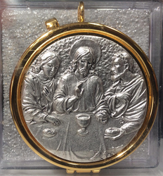Gold & Pewter Last Supper Pyx Boxed 54 x 15 mm