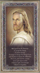 Gold Foil Wood Prayer Plaque - Jesus and Serenity Prayer