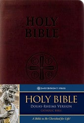 Holy Bible Douay-Rheims - Standard Size - Burgundy Imitation Leather Softcover