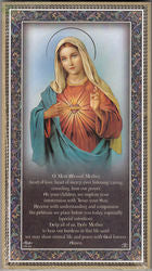 Gold Foil Wood Prayer Plaque - Immaculate Heart of Mary