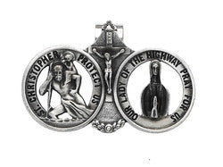 St Christopher & Our Lady Car Visor Clip