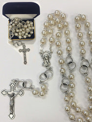 Imitation Pearl Wedding Rosary Beads