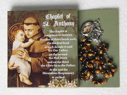 Chaplet of St Anthony - Italian made Tiger Eye beads
