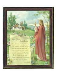 Wood Frame Bless This House - Hanging or Standing - 29.7 x 24.6 cm