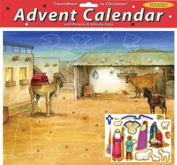 Advent Calendar with Stickers - 27.8 x 35.4 cm