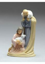 Nativity Shepherds and Sheep Resin Figurine - 10.5 x 6.3cm