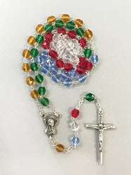 Glass Rosary Beads - Multicolour Decades