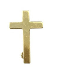 Gilt Cross Lapel Pin - 2.5cm