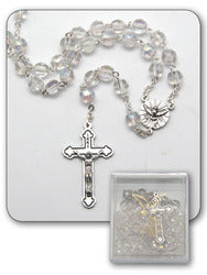 Confirmation Clear Glass Rosary
