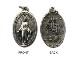 Miraculous Medal Oxidised - Large - 3cm