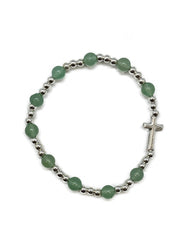 Aventurine Rosary Bracelet - Elasticised