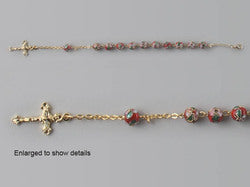 Rosary Bracelet Ceramic Red