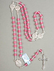 Plastic Rosary Beads Pink