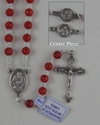 Plastic Rosary Beads Red