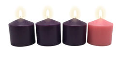 Advent Candle 4 Set - 8 x 8 cm
