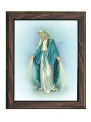 Wood Frame Our Lady of Grace - Hanging or Standing - 29.7 x 24.6 cm