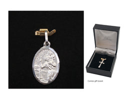 St Christopher Medal Sterling Silver 22mm
