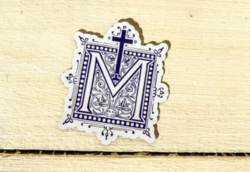 Marian Cross Decal Sticker Sml